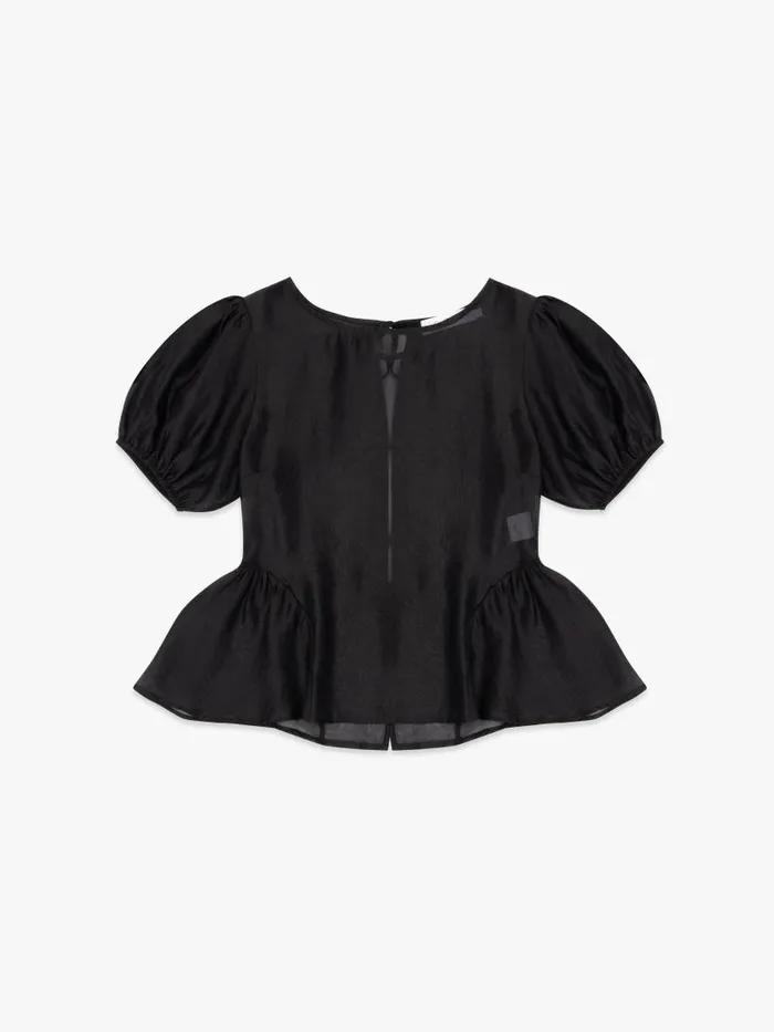 Women Petra Blouse Black Organza Lisa Says Gah Tops