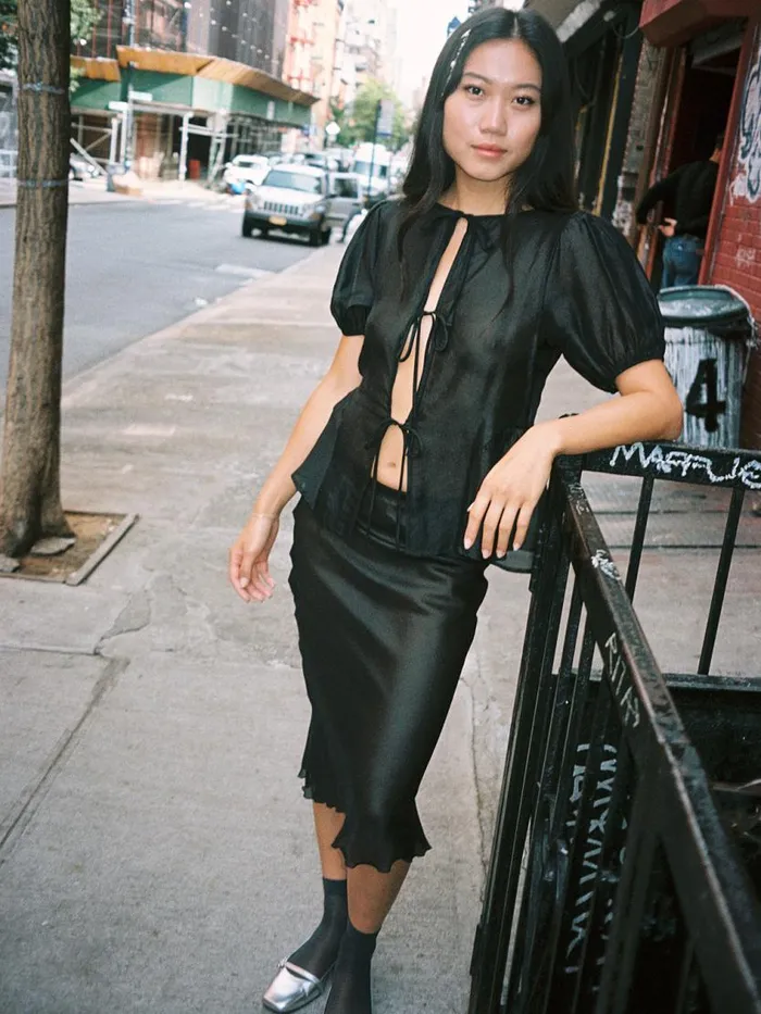 Women Petra Blouse Black Organza Lisa Says Gah Tops