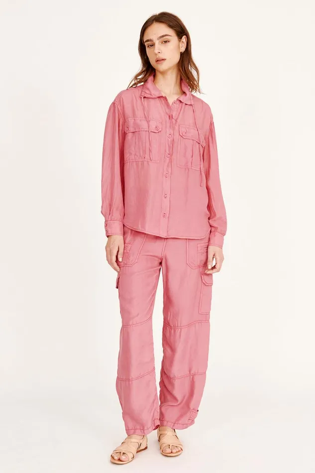 Women Rasberry Westwood Shirt Jacket Raquel Allegra Tops