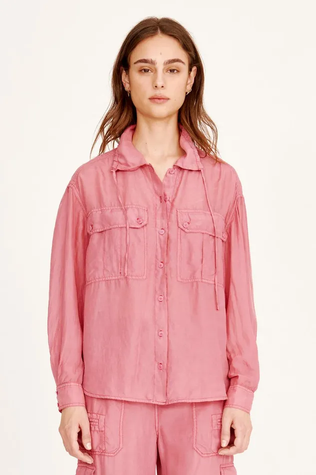 Women Rasberry Westwood Shirt Jacket Raquel Allegra Tops