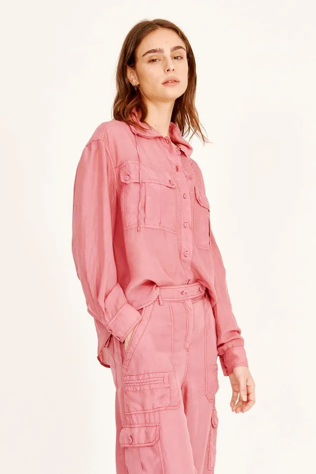 Women Rasberry Westwood Shirt Jacket Raquel Allegra Tops