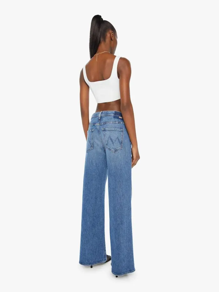 Women Relaxed Mother Denim The Ditcher Roller Zip Skimp Wash Music Is The Medium
