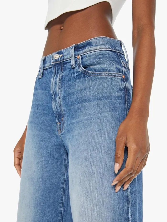 Women Relaxed Mother Denim The Ditcher Roller Zip Skimp Wash Music Is The Medium