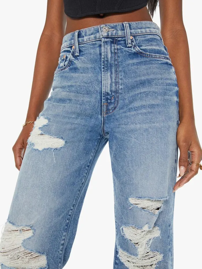 Women Relaxed Mother Denim The Sidestepper Sneak Chew Wash Stfu Women Relaxed Mother Denim The Sidestepper Sneak Chew Wash Stfu