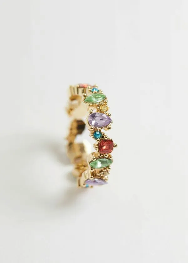 Women Rings and Other Stories Delicate MultiColoured Gemstone Ring Multicolour