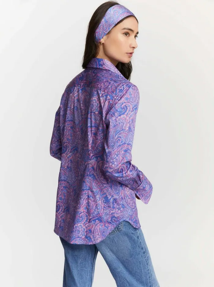 Women Robert Graham Tops Priscilla Shirt Blue