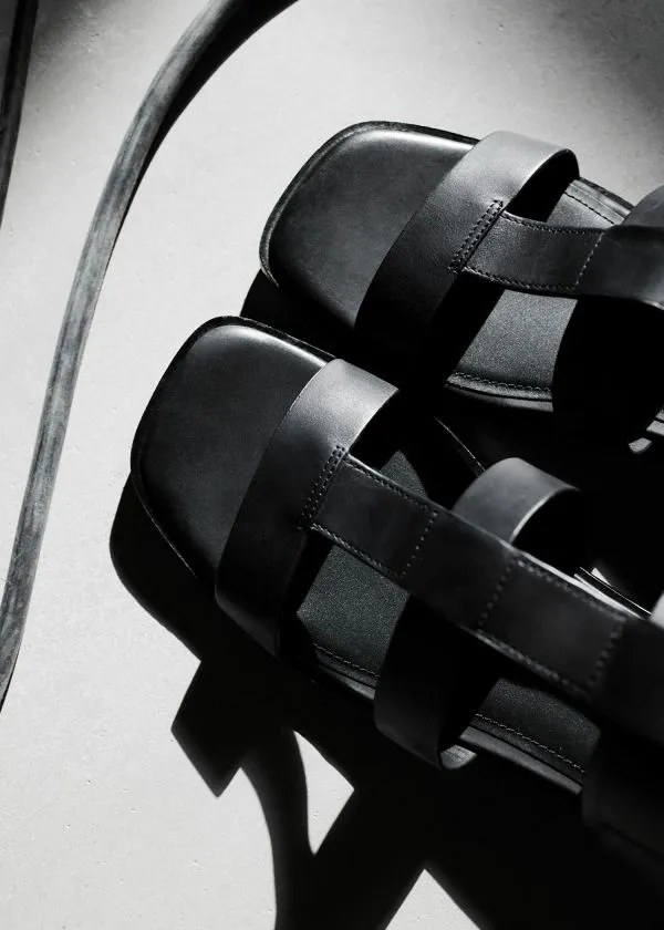 Women Sandals and Other Stories AnkleStrap Leather Sandals Black