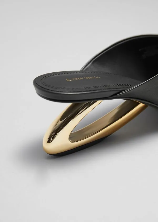 Women Sandals and Other Stories Golden Heel Mules Black