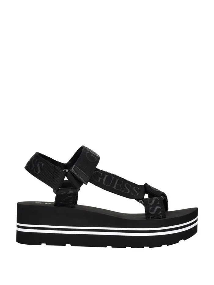 Women Sandals GUESS Avin Platform Sport Sandals Black Multi
