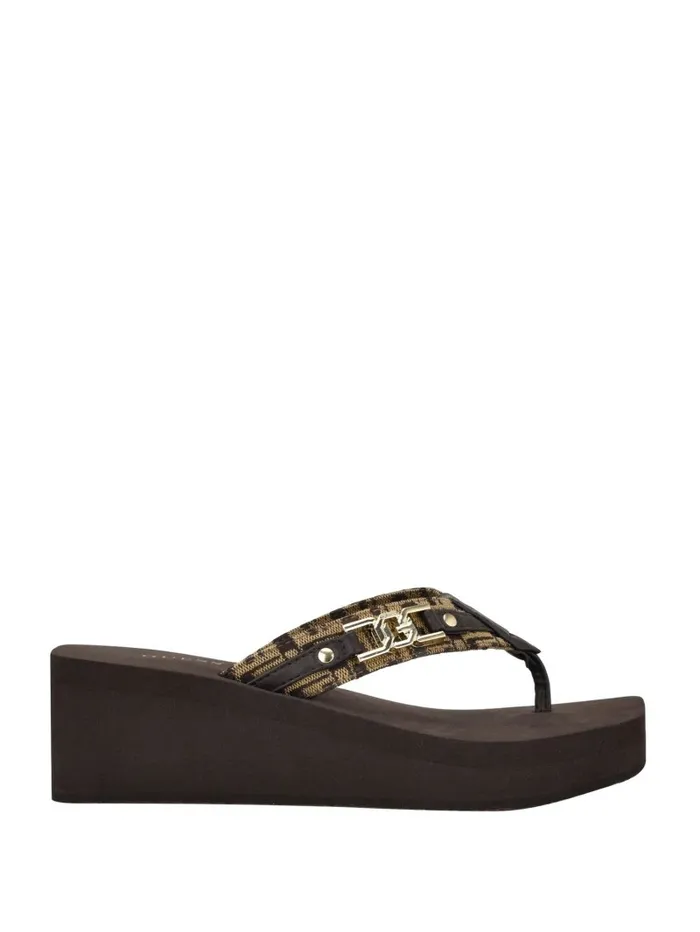 Women Sandals GUESS Ediva Wedge FlipFlops Medium Brown Women Sandals GUESS Ediva Wedge FlipFlops Medium Brown
