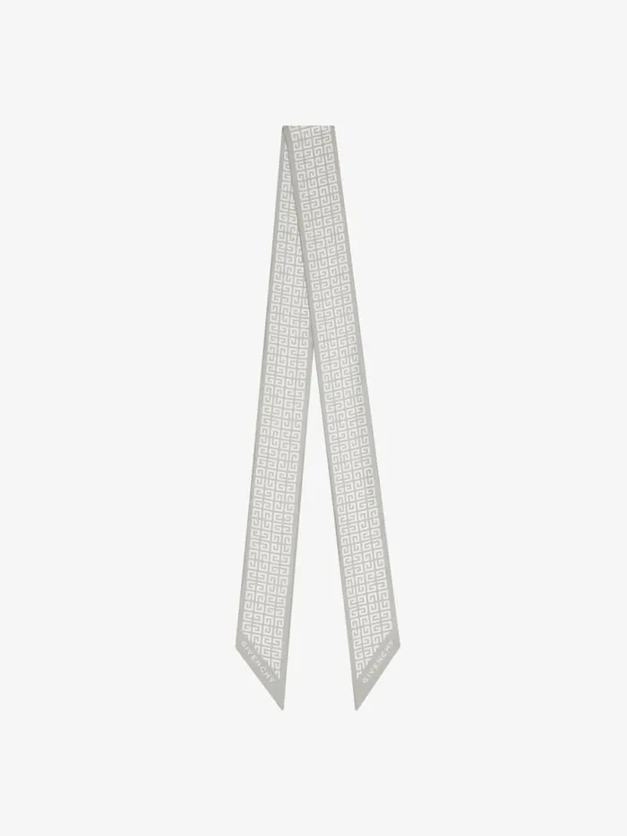 Women Scarves Givenchy 4G Bandeau In Silk Light Grey