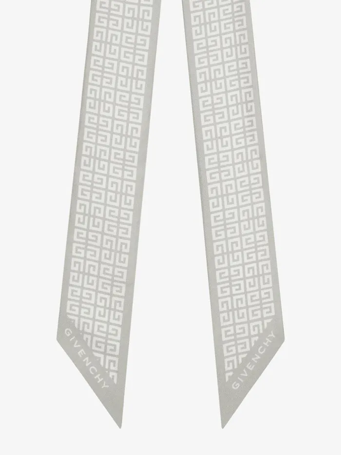 Women Scarves Givenchy 4G Bandeau In Silk Light Grey Women Scarves Givenchy 4G Bandeau In Silk Light Grey