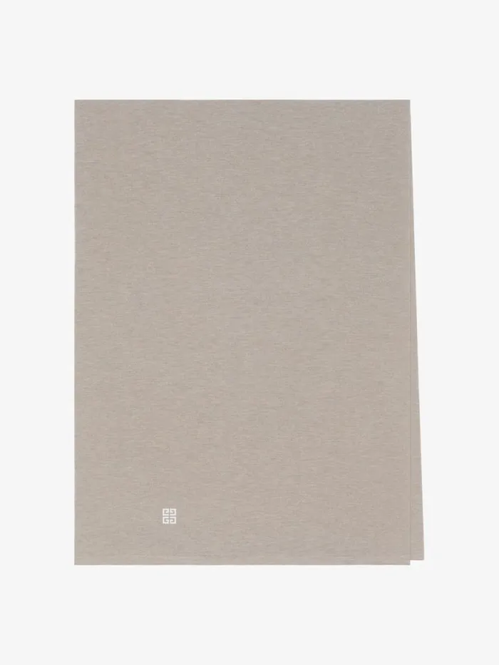 Women Scarves Givenchy GIVENCHY 4G Scarf In Wool Taupe Women Scarves Givenchy GIVENCHY 4G Scarf In Wool Taupe