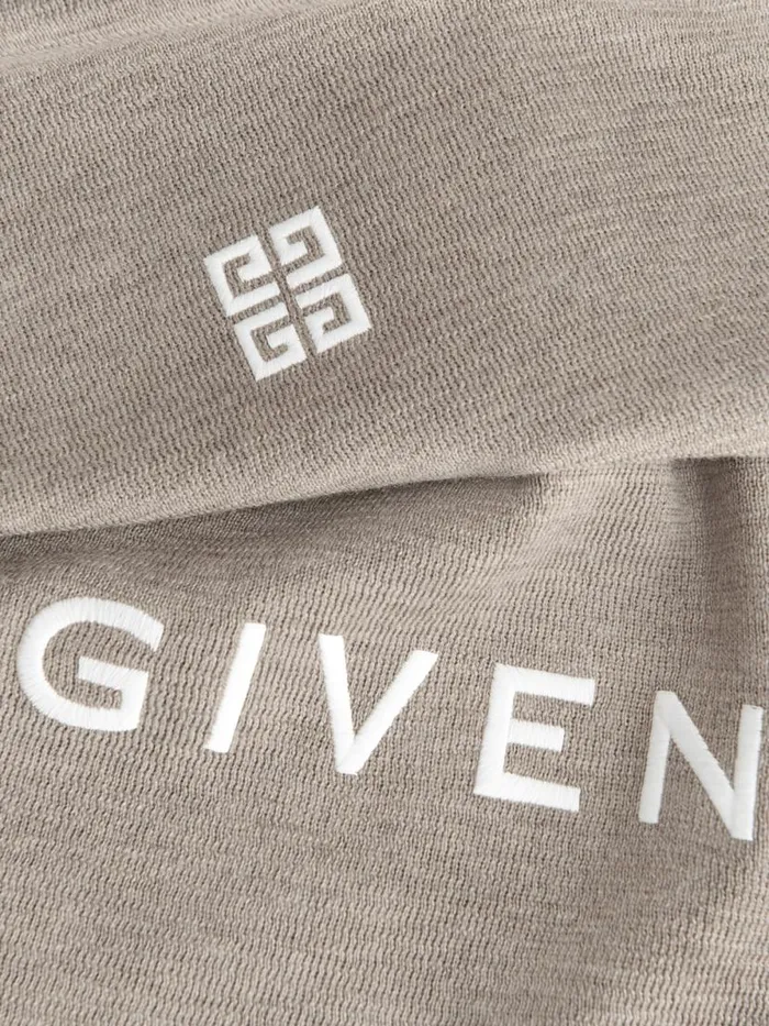 Women Scarves Givenchy GIVENCHY 4G Scarf In Wool Taupe Women Scarves Givenchy GIVENCHY 4G Scarf In Wool Taupe