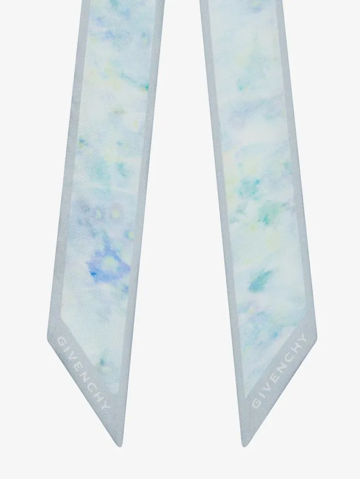 Women Scarves Givenchy Printed Bandeau In Silk Greyish Green Women Scarves Givenchy Printed Bandeau In Silk Greyish Green