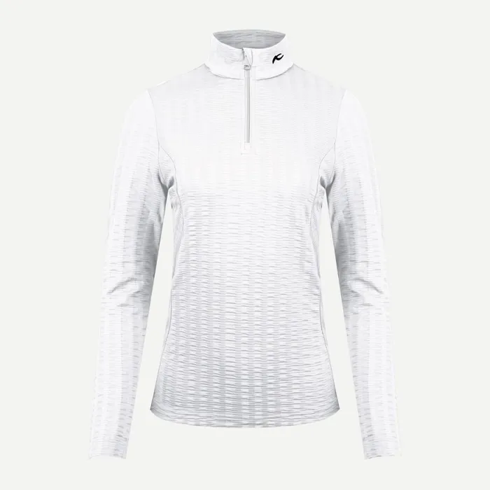 Women Sense HalfZip White KJUS Midlayers and Sweaters