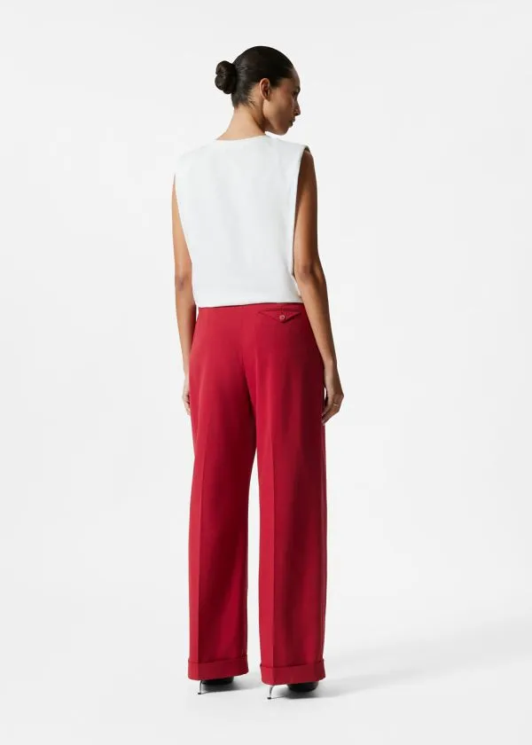 Women Sets and Suits and Other Stories HighWaisted Tailored Trousers Red