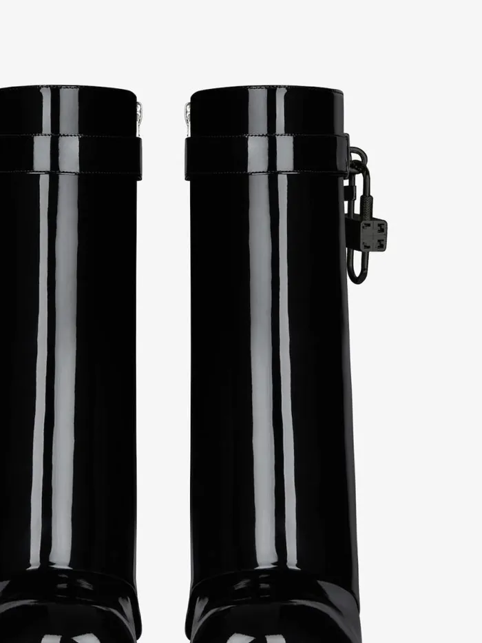 Women Shark Lock Givenchy Shark Lock Biker Ankle Boots In Patent Leather Black Women Shark Lock Givenchy Shark Lock Biker Ankle Boots In Patent Leather Black