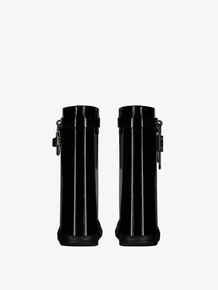 Women Shark Lock Givenchy Shark Lock Biker Ankle Boots In Patent Leather Black Women Shark Lock Givenchy Shark Lock Biker Ankle Boots In Patent Leather Black