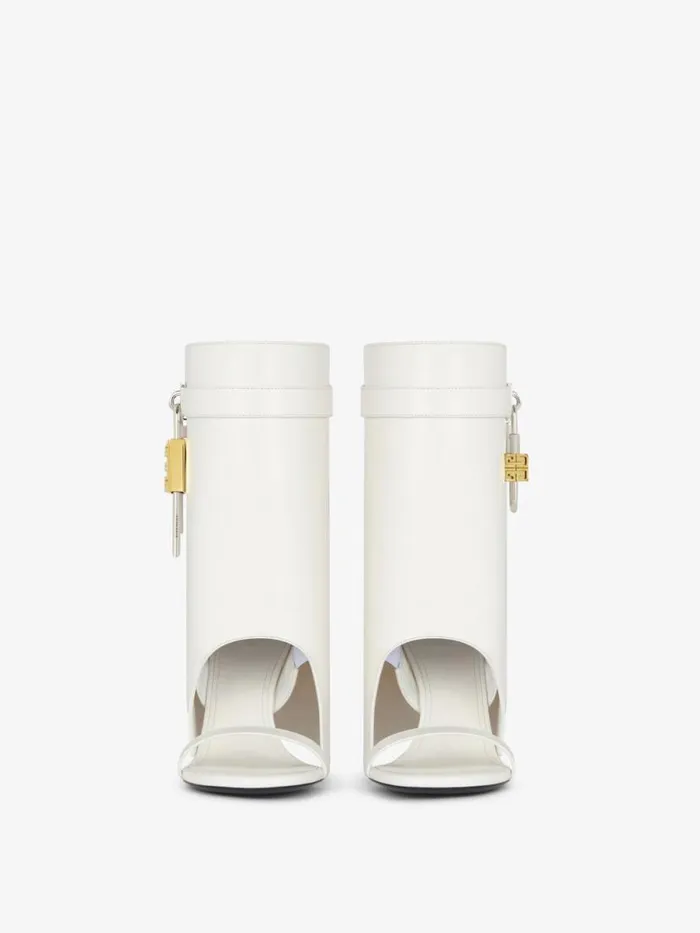 Women Shark Lock Givenchy Shark Lock Sandal Boots In Leather Ivory Women Shark Lock Givenchy Shark Lock Sandal Boots In Leather Ivory