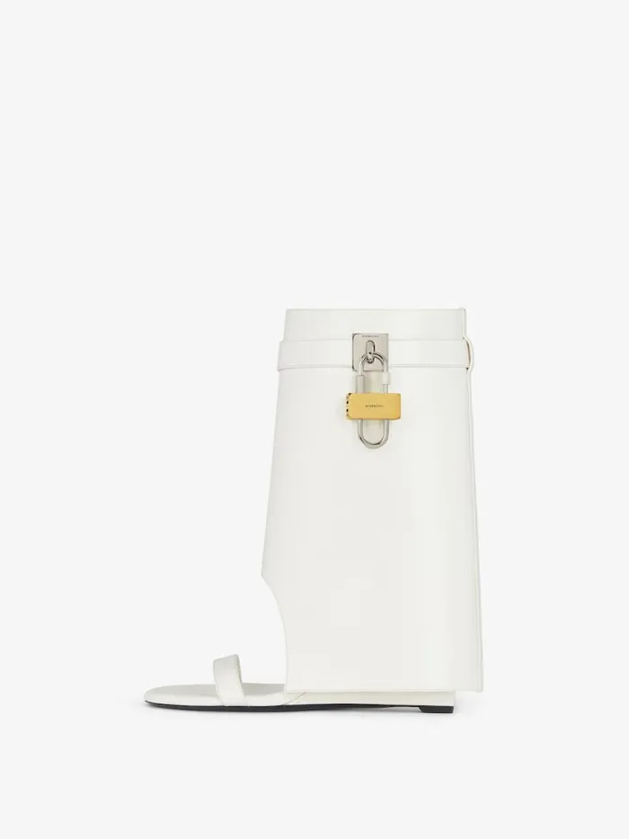 Women Shark Lock Givenchy Shark Lock Sandal Boots In Leather Ivory Women Shark Lock Givenchy Shark Lock Sandal Boots In Leather Ivory