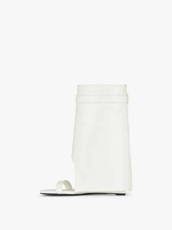 Women Shark Lock Givenchy Shark Lock Sandal Boots In Leather Ivory Women Shark Lock Givenchy Shark Lock Sandal Boots In Leather Ivory