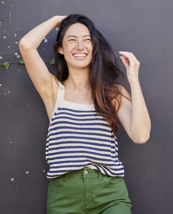 Women Shirts and Tops Toad and Co Bianca Tank True Navy Stripe