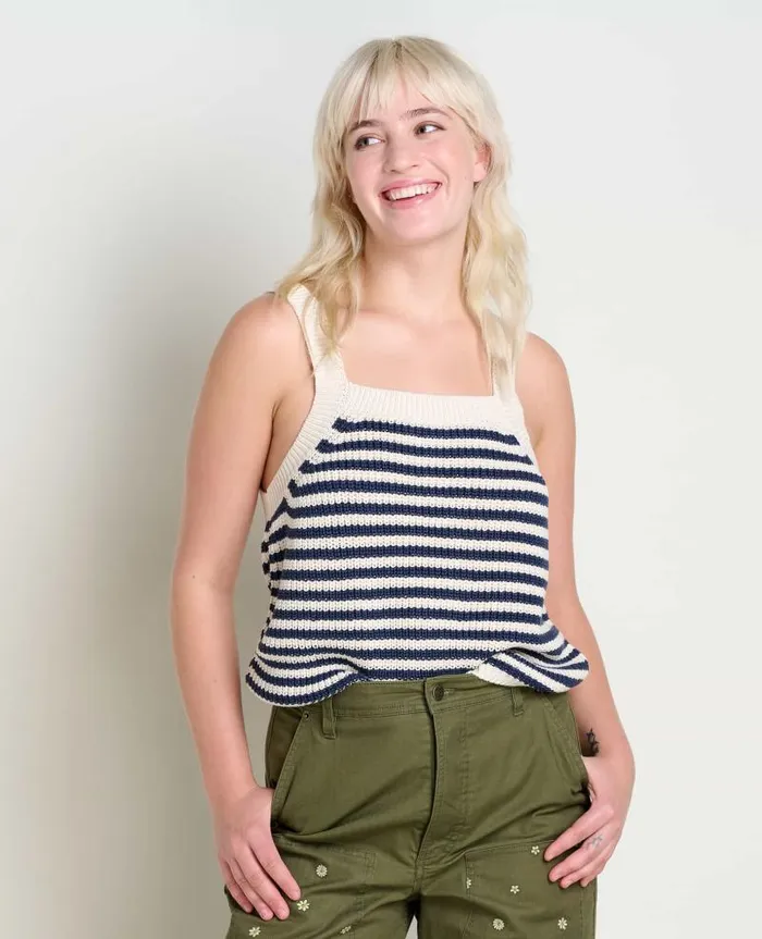 Women Shirts and Tops Toad and Co Bianca Tank True Navy Stripe