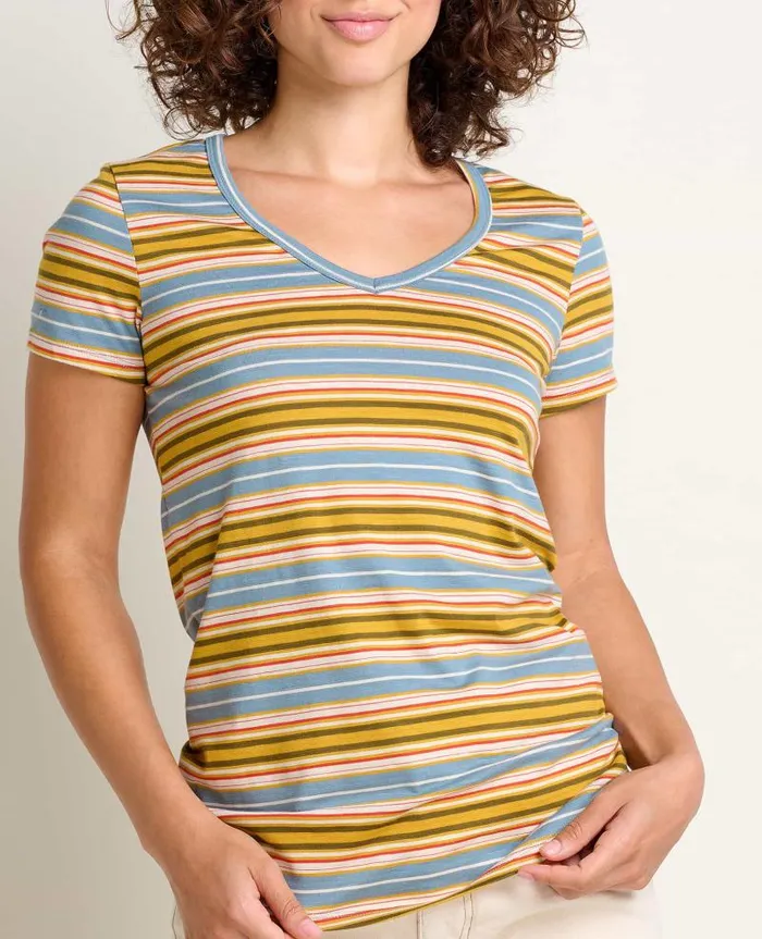 Women Shirts and Tops Toad and Co Marley II Short Sleeve Tee North Shore Multi Stripe