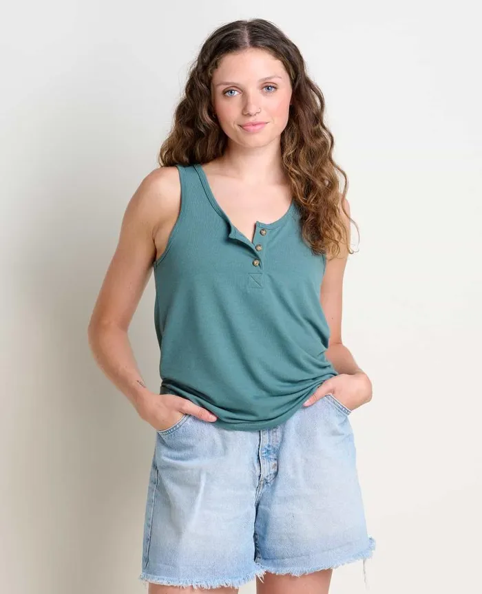 Women Shirts and Tops Toad and Co Piru Henley Tank Silver Pine