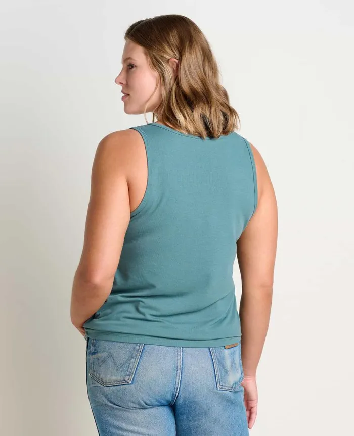 Women Shirts and Tops Toad and Co Piru Henley Tank Silver Pine