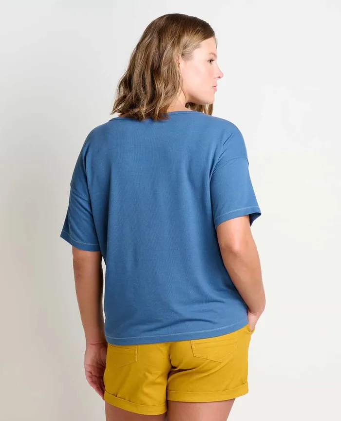 Women Shirts and Tops Toad and Co Piru Short Sleeve Easy Tee Pacific Blue