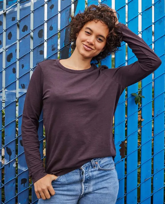 Women Shirts and Tops Toad and Co Primo Long Sleeve Crew Carob