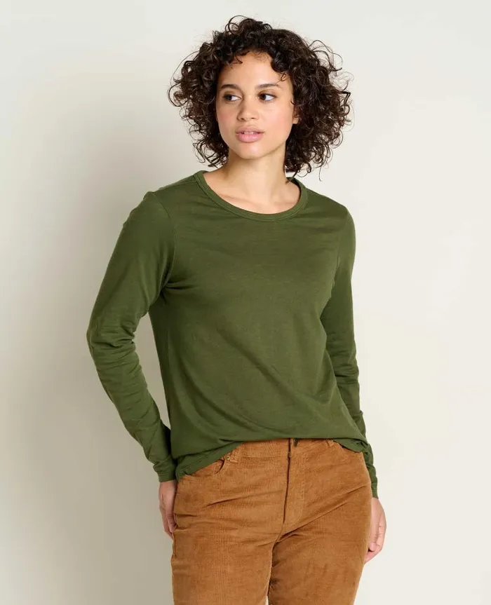 Women Shirts and Tops Toad and Co Primo Long Sleeve Crew Chive