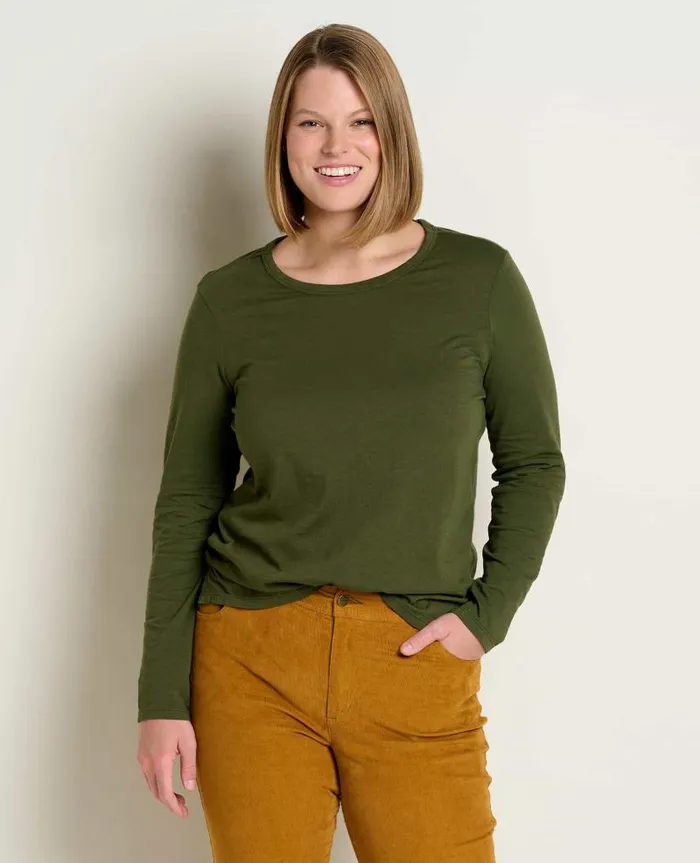 Women Shirts and Tops Toad and Co Primo Long Sleeve Crew Chive