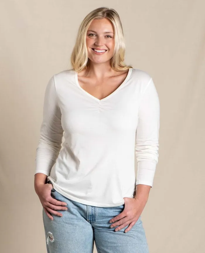 Women Shirts and Tops Toad and Co Rose Long Sleeve Tee Egret