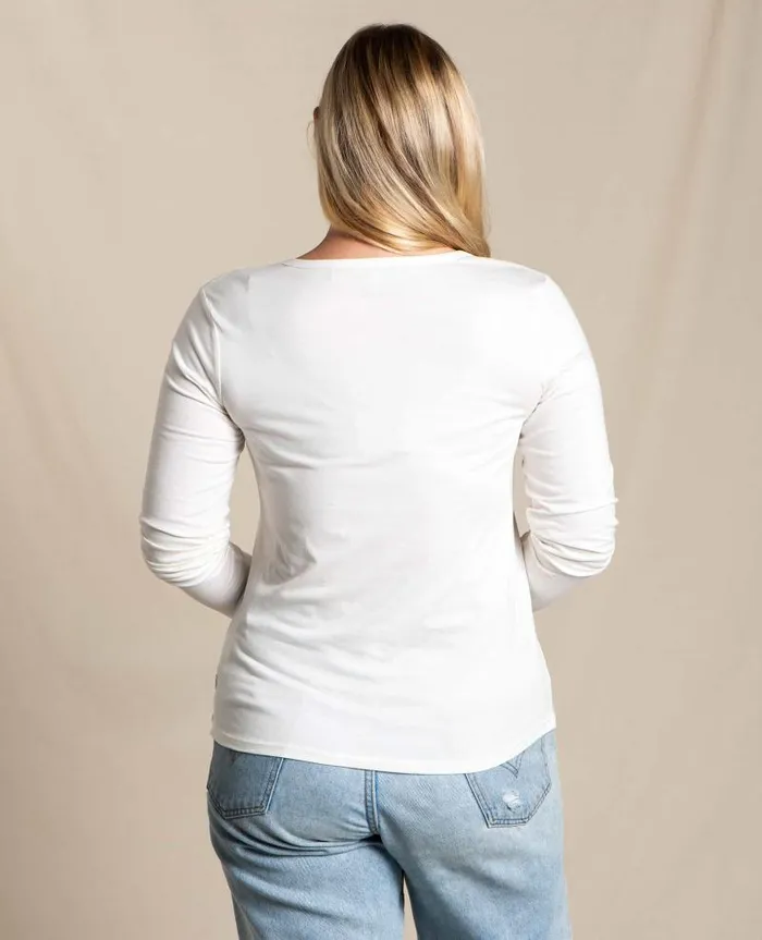Women Shirts and Tops Toad and Co Rose Long Sleeve Tee Egret