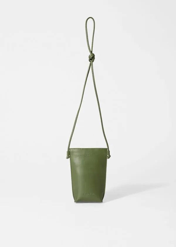Women Shoulder Bags and Other Stories Leather Phone Pouch Green