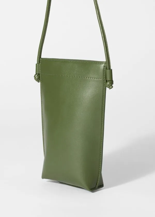 Women Shoulder Bags and Other Stories Leather Phone Pouch Green
