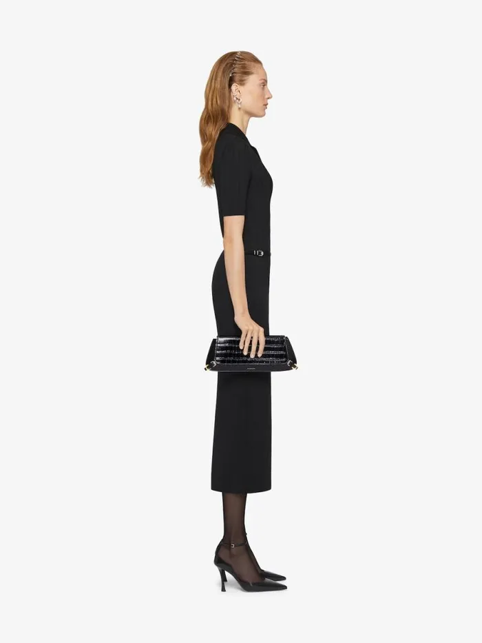 Women Shoulder Bags Givenchy Voyou Clutch Bag In Crocodile Effect Leather Black Women Shoulder Bags Givenchy Voyou Clutch Bag In Crocodile Effect Leather Black