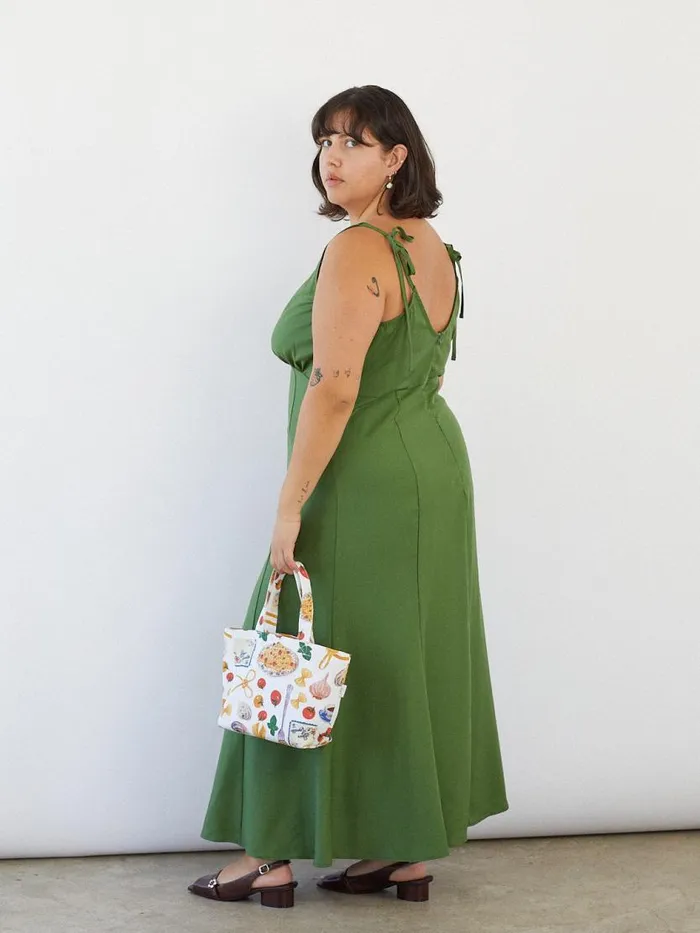 Women Simona Midi Dress Pesto Lisa Says Gah Dresses