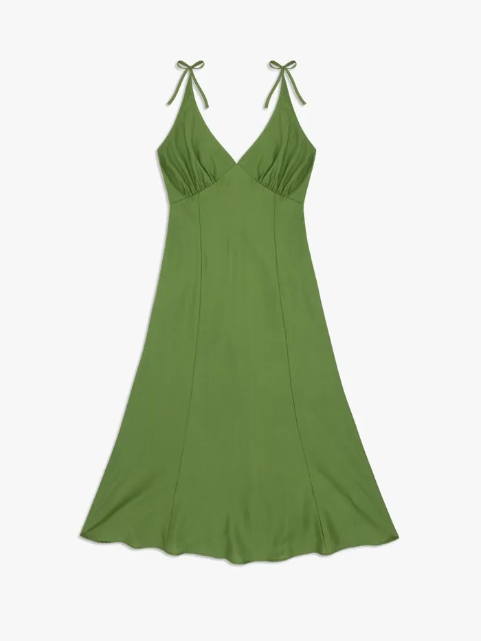 Women Simona Midi Dress Pesto Lisa Says Gah Dresses