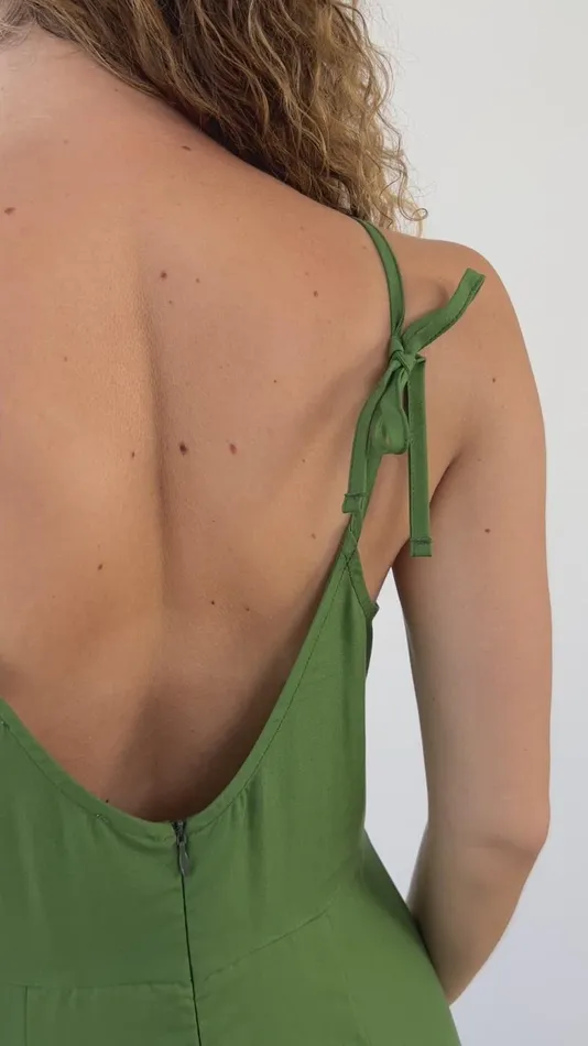 Women Simona Midi Dress Pesto Lisa Says Gah Dresses