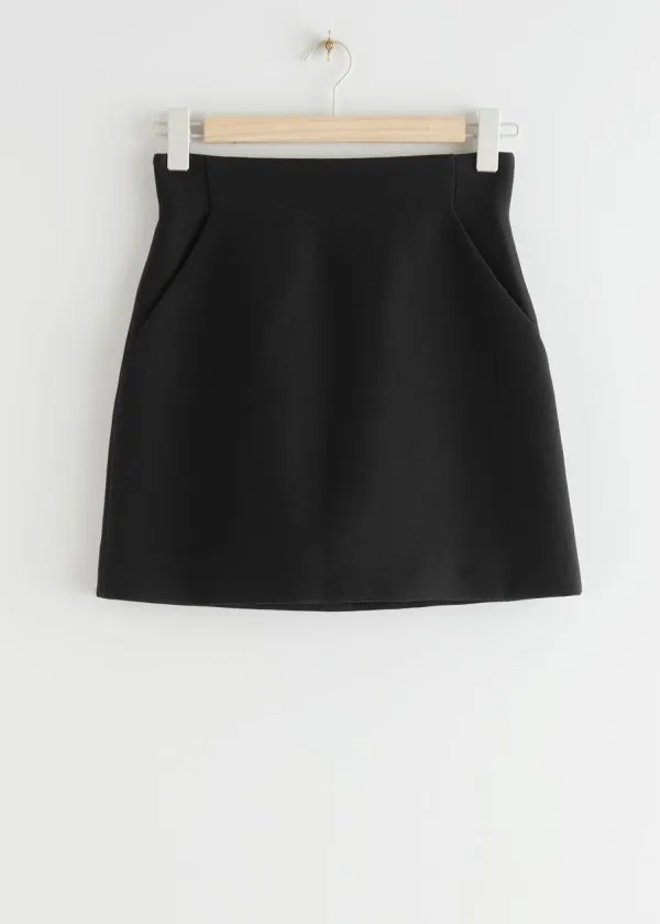 Women Skirts and Other Stories ALine Mini Skirt Black