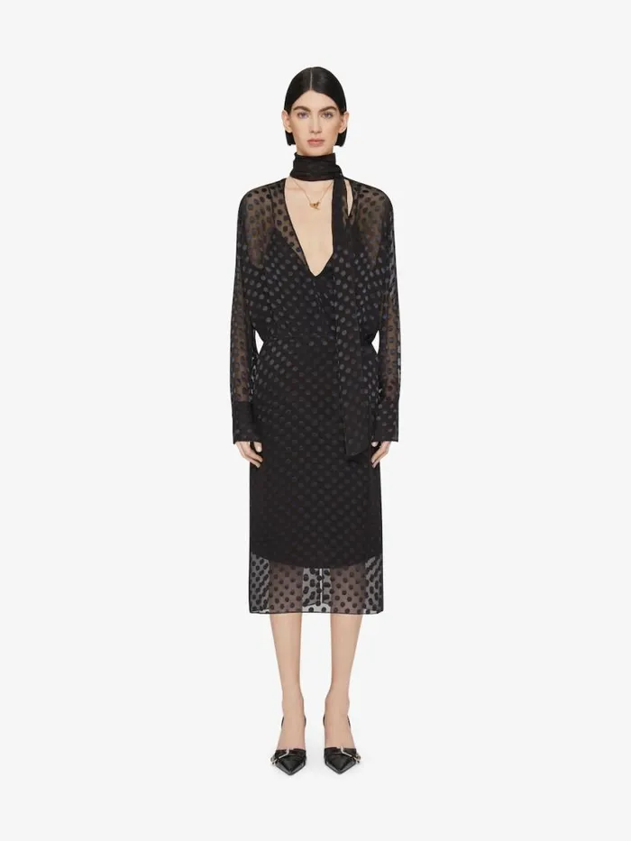 Women Skirts Givenchy Skirt In Polka Dots Dvor Satin Black