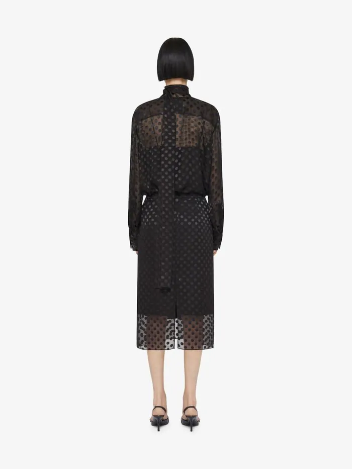 Women Skirts Givenchy Skirt In Polka Dots Dvor Satin Black