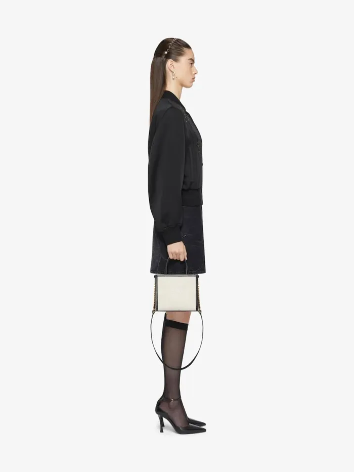 Women Skirts Givenchy Voyou Wrap Mini Skirt In Denim Black