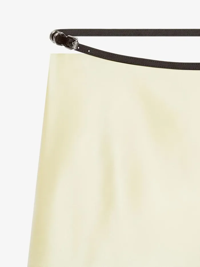Women Skirts Givenchy Voyou Wrap Mini Skirt In Silk Satin Duchesse Butter