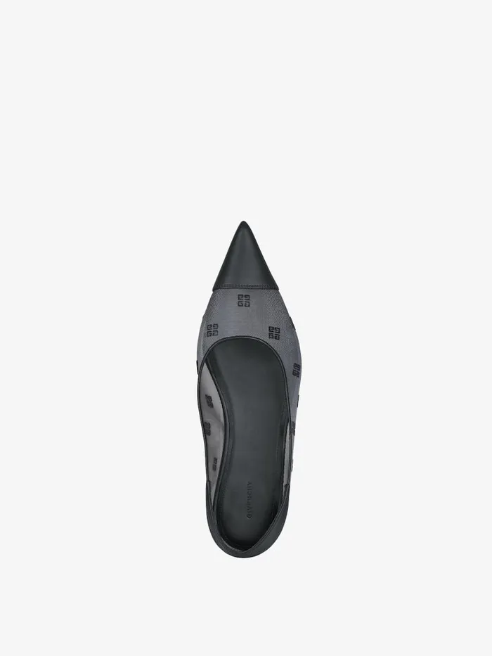 Women Slides and Sandals Givenchy Ballerina In 4G Mesh Black Women Slides and Sandals Givenchy Ballerina In 4G Mesh Black