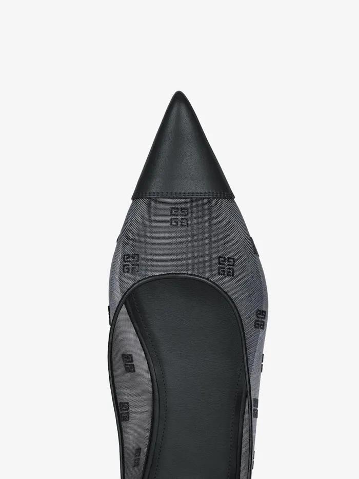 Women Slides and Sandals Givenchy Ballerina In 4G Mesh Black Women Slides and Sandals Givenchy Ballerina In 4G Mesh Black